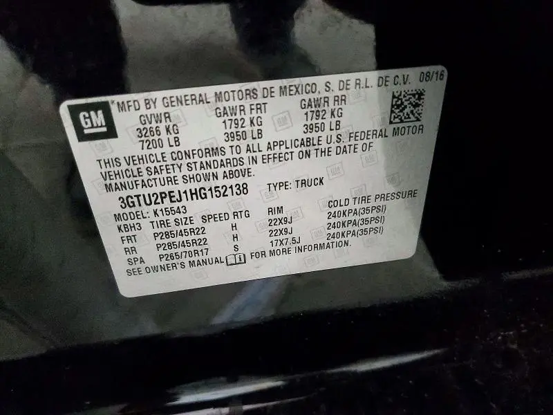 2017 GMC SIERRA K1500 DENALI  