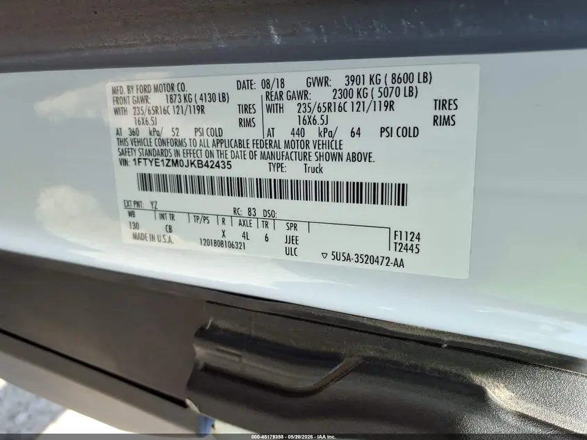 2018 FORD TRANSIT-150  