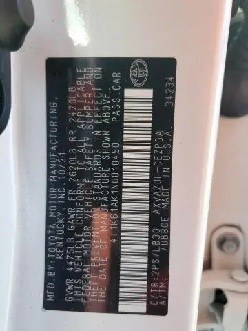 2022 TOYOTA CAMRY XSE  