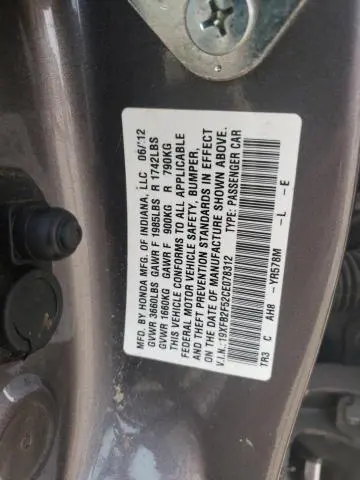 2012 HONDA CIVIC LX  