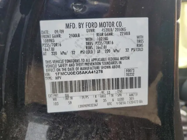 2010 FORD ESCAPE LIMITED  
