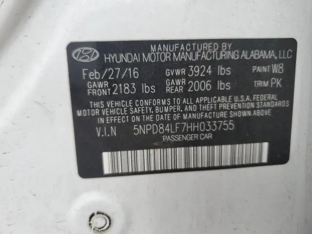 2017 HYUNDAI ELANTRA SE  