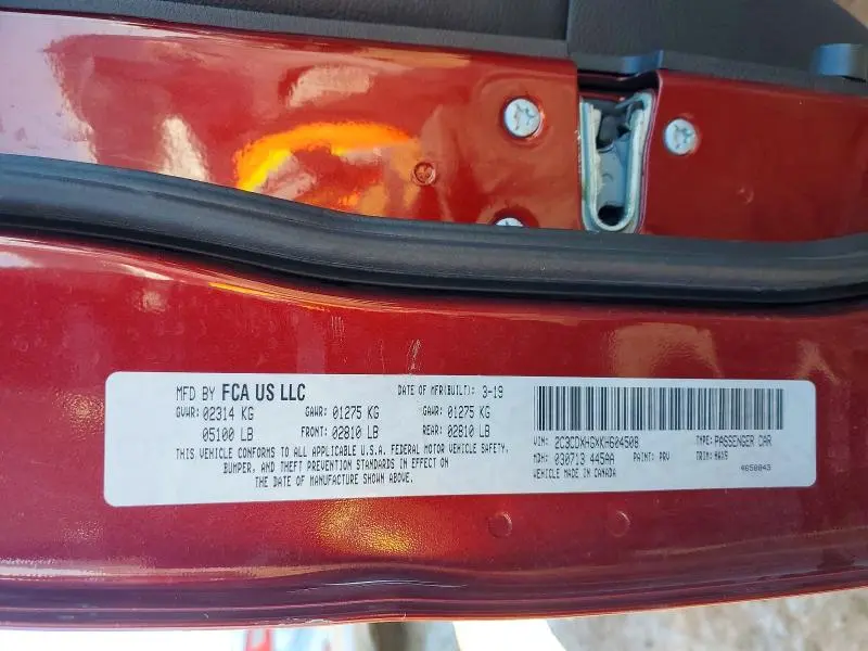 2019 DODGE CHARGER GT  