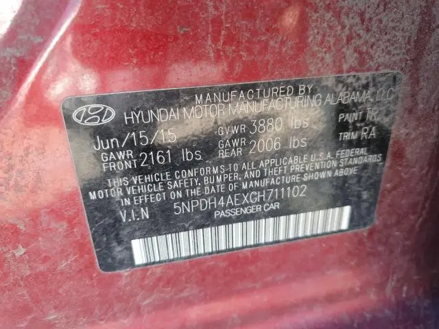 2016 HYUNDAI ELANTRA SE  