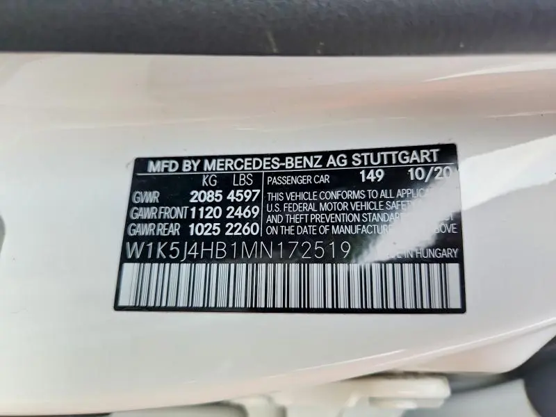 2021 MERCEDES-BENZ CLA 250 4MATIC  