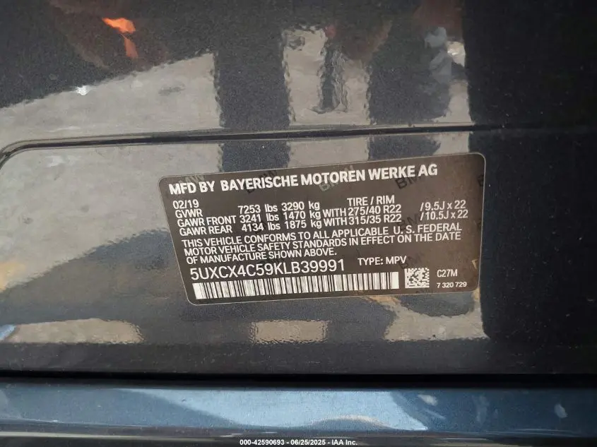 2019 BMW X7 XDRIVE50I