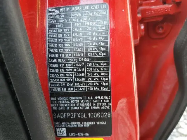 2020 JAGUAR E-PACE SE  