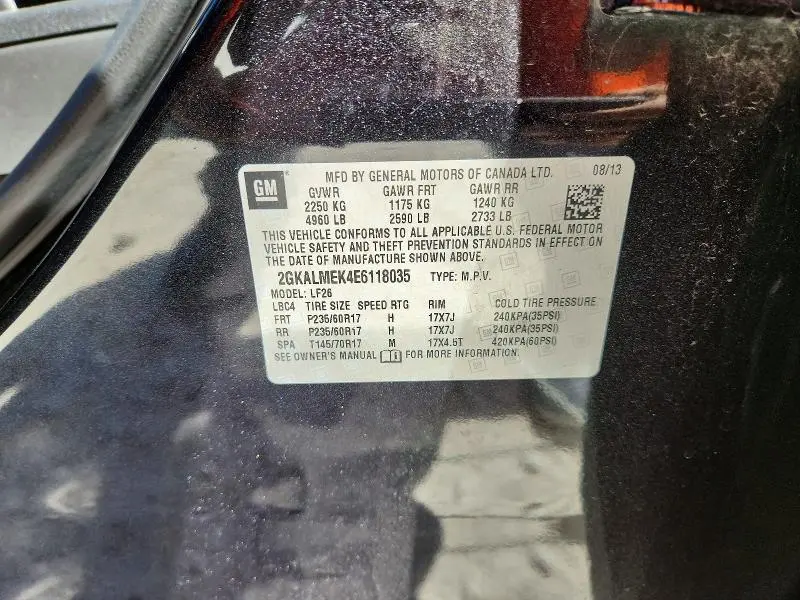 2014 GMC TERRAIN SLE  