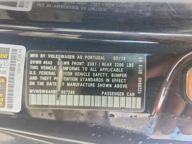 2013 VOLKSWAGEN EOS KOMFORT  