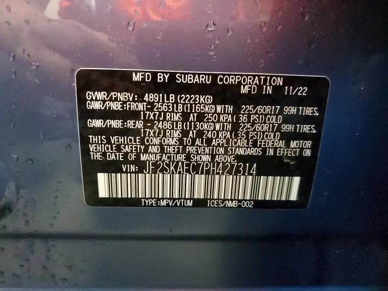 2023 SUBARU FORESTER PREMIUM  