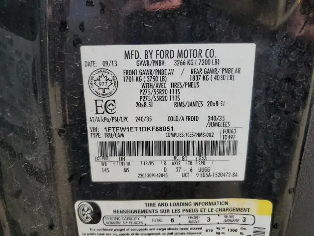 2013 FORD F150 SUPERCREW  