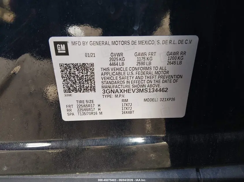 2021 CHEVROLET EQUINOX FWD LS