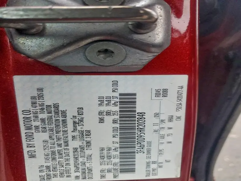 2017 FORD FUSION TITANIUM  