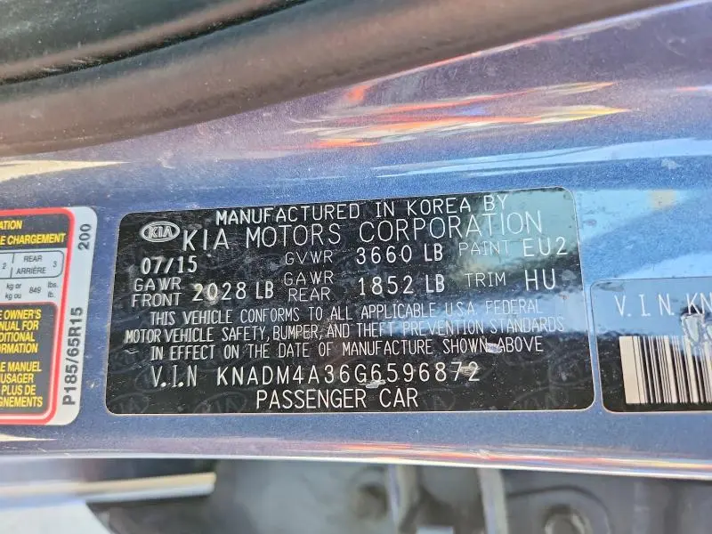 2016 KIA RIO LX  