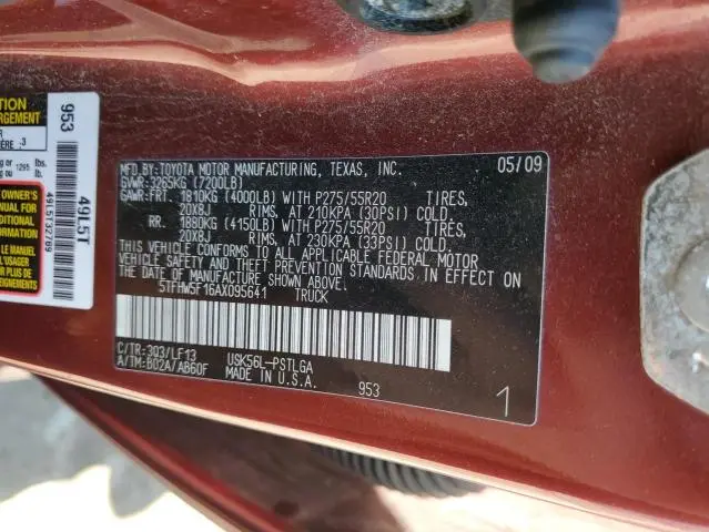 2010 TOYOTA TUNDRA CREWMAX LIMITED  