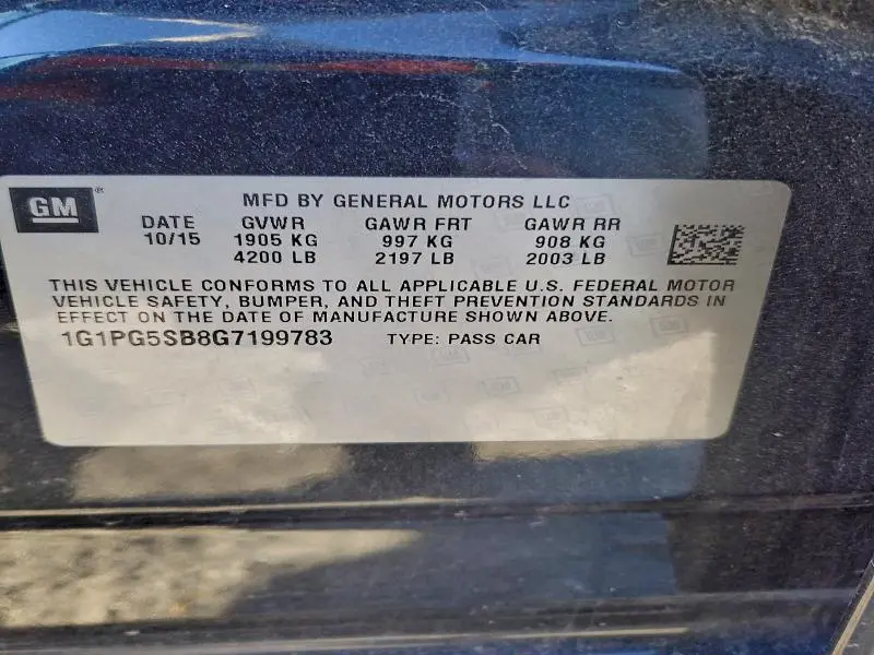 2016 CHEVROLET CRUZE LIMITED LTZ  