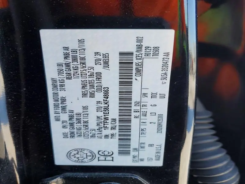 2020 FORD F150 SUPERCREW  