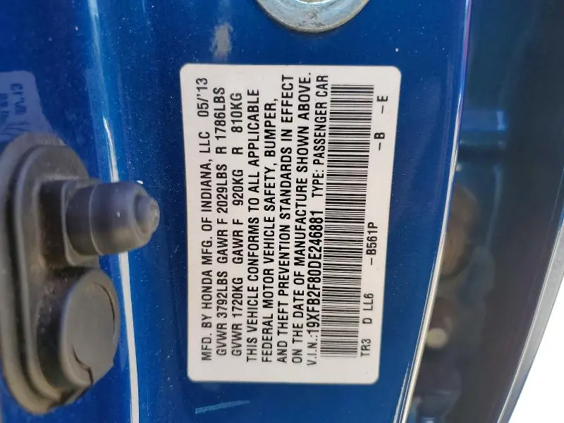 2013 CHEV CIVIC