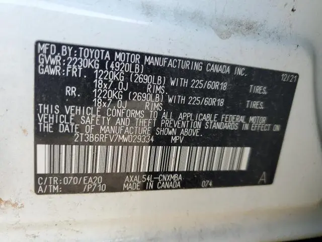 2021 TOYOTA RAV4 XLE PREMIUM