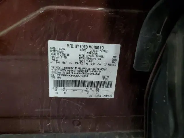 2016 FORD EDGE TITANIUM  