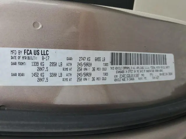 2018 CHRYSLER PACIFICA LIMITED  