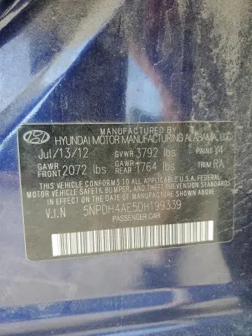 2013 HYUNDAI ELANTRA GLS  