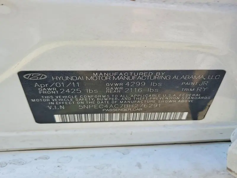 2011 HYUNDAI SONATA LIMITED  