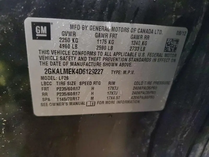 2013 GMC TERRAIN SLE  