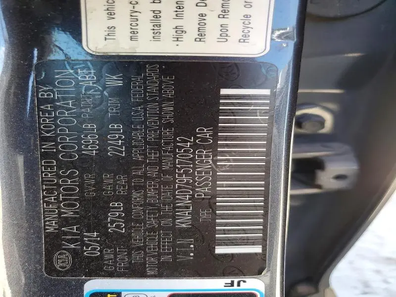2015 KIA CADENZA PREMIUM  
