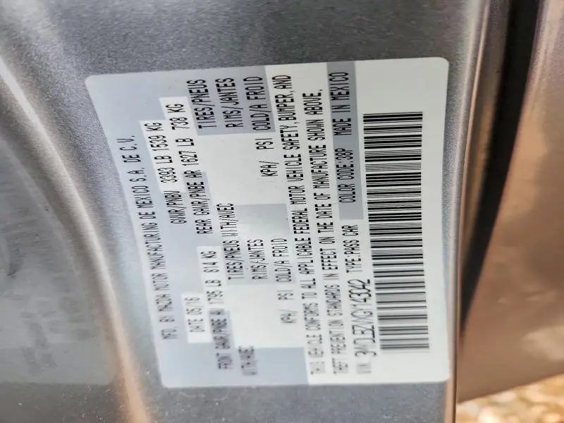 2016 SCION IA BASE  