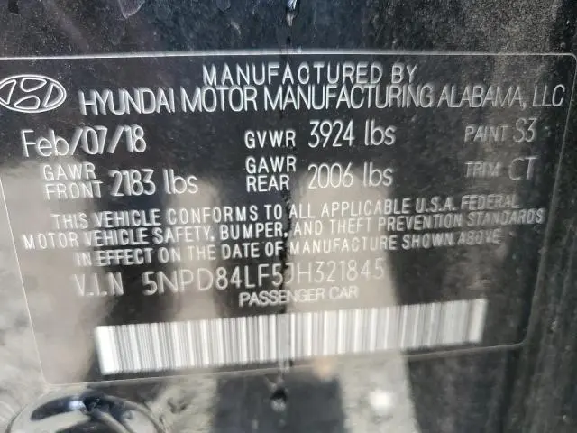 2018 HYUNDAI ELANTRA SEL