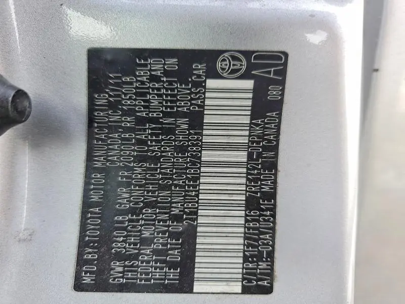 2011 TOYOTA COROLLA LE  