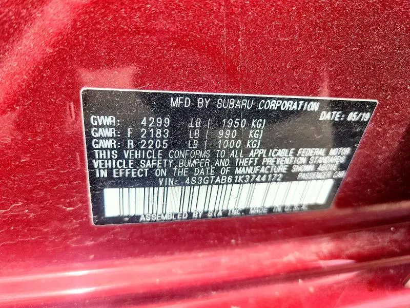 2019 SUBARU IMPREZA   