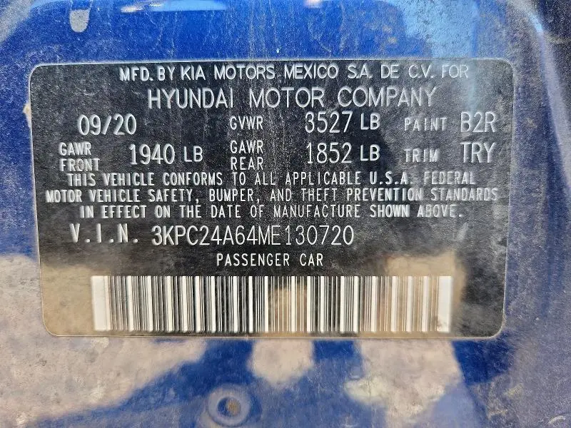 2021 HYUNDAI ACCENT SE  