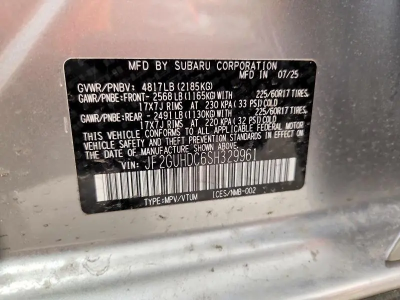 2025 SUBARU CROSSTREK PREMIUM  