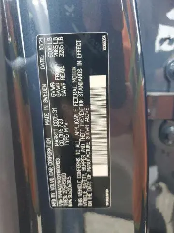 2022 VOLVO XC90 T6 MOMENTUM  