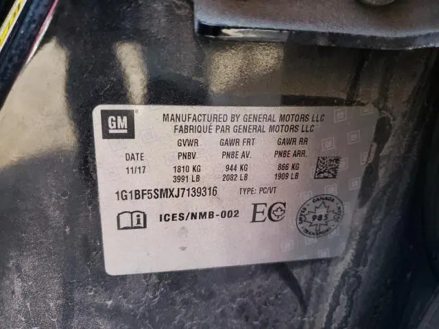 2018 CHEVROLET CRUZE PREMIER  