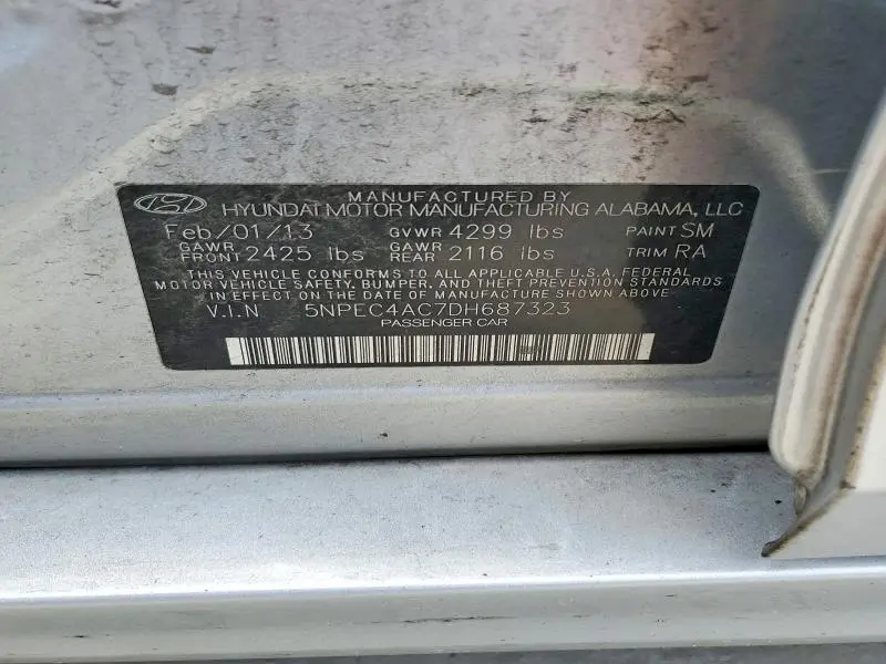2013 HYUNDAI SONATA LIMITED  