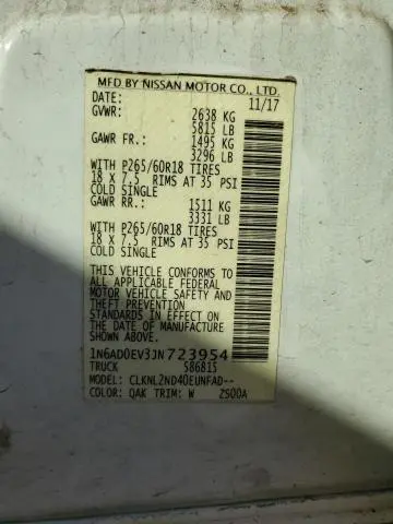 2018 NISSAN FRONTIER S