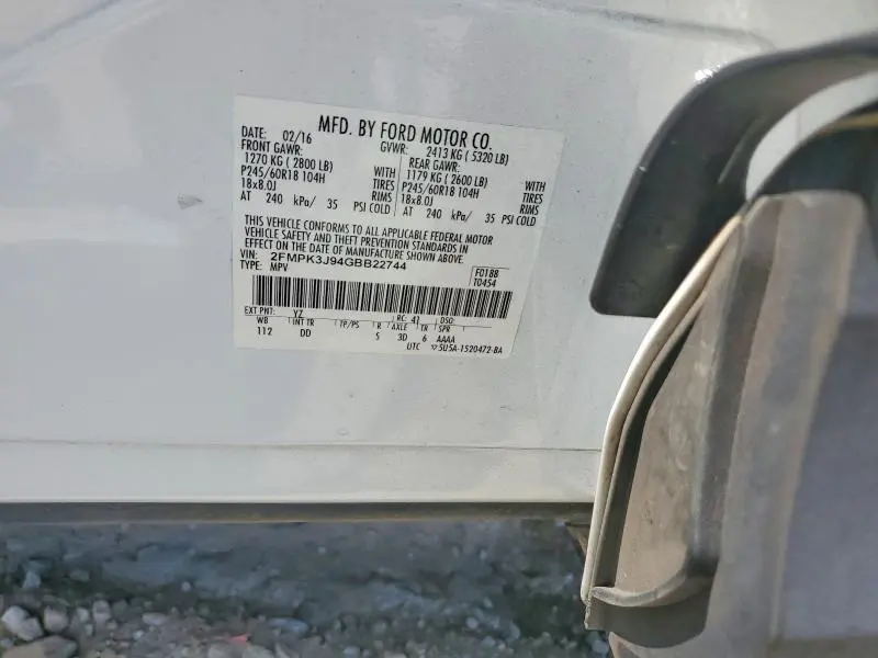 2016 FORD EDGE SEL  