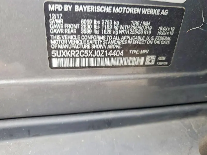2018 BMW X5 SDRIVE35I  