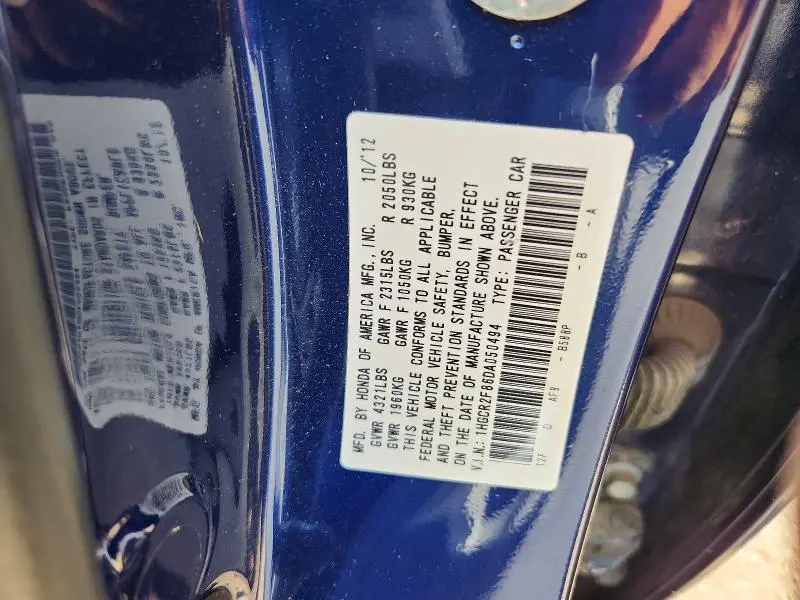 2013 HONDA ACCORD EXL  