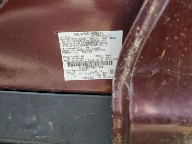 2012 FORD TAURUS SEL  