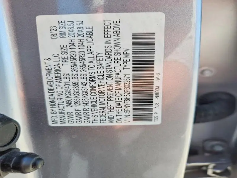 2023 HONDA PASSPORT EXL  