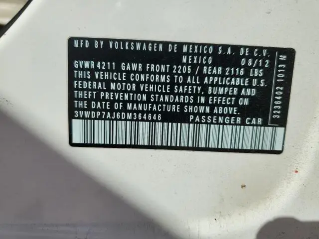 2013 VOLKSWAGEN JETTA SE  