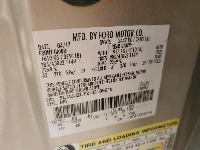 2017 LINCOLN NAVIGATOR RESERVE  