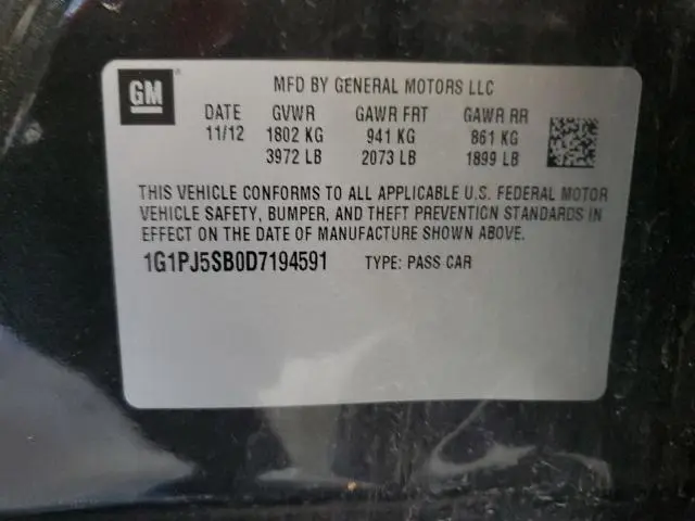 2013 CHEVROLET CRUZE ECO  