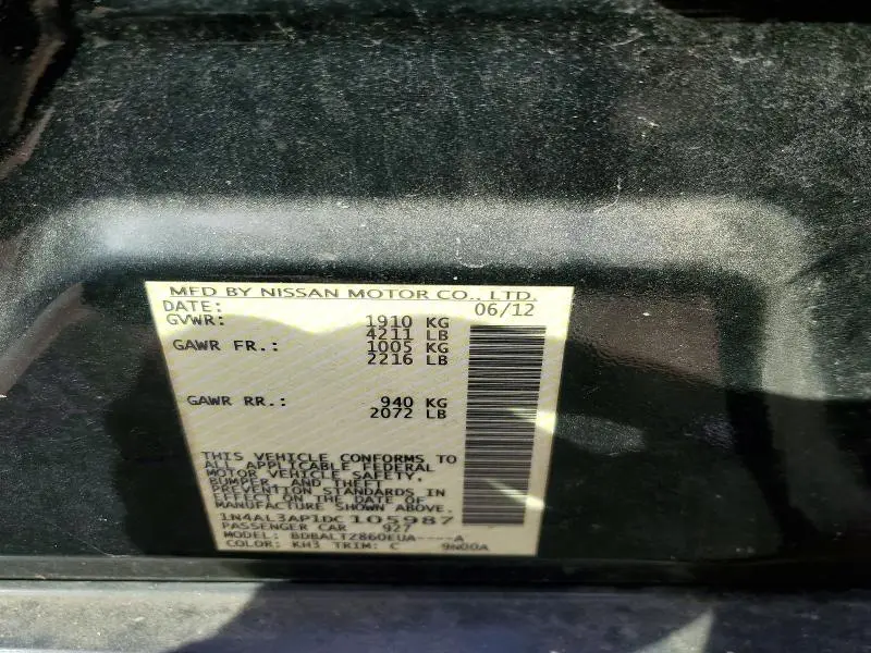 2013 NISSAN ALTIMA 2.5  