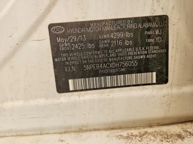 2013 HYUNDAI SONATA GLS  