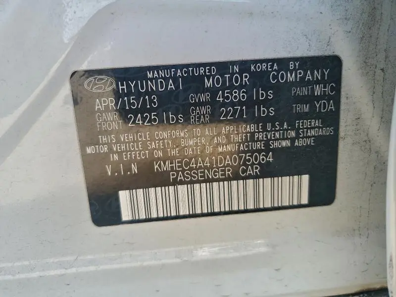 2013 HYUNDAI SONATA HYBRID  